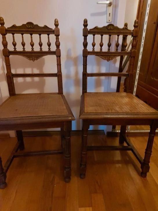 6 eiken mechelse stoelen, Antiek en Kunst, Antiek | Meubels | Stoelen en Banken, Ophalen