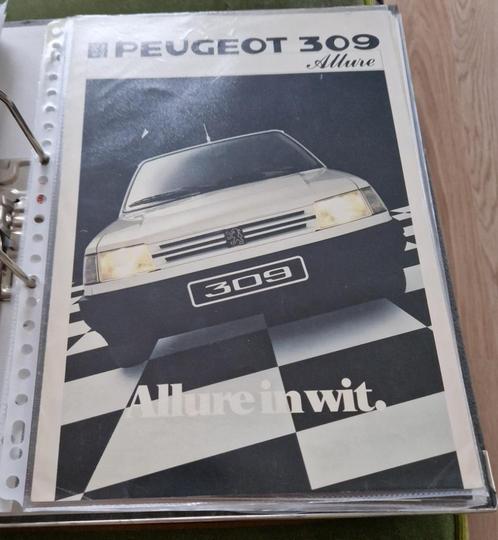 Folders Peugeot 309, Boeken, Auto's | Folders en Tijdschriften, Zo goed als nieuw, Peugeot, Verzenden