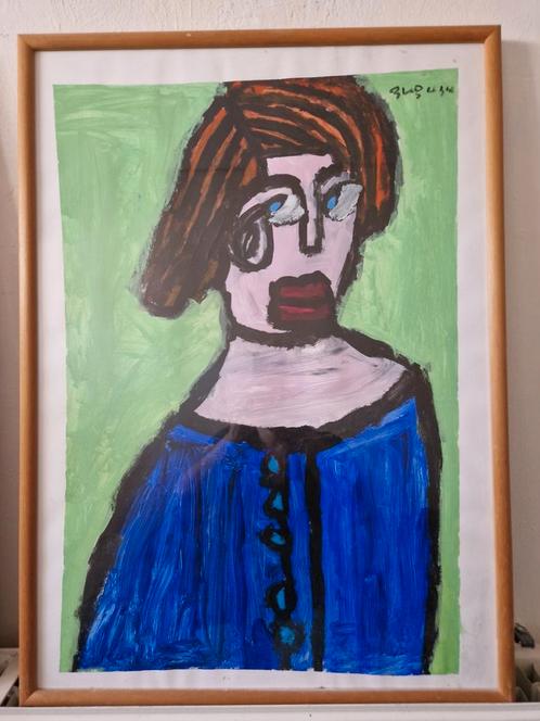 Gesigneerd Portret Schilderij, Antiek en Kunst, Kunst | Overige Kunst, Ophalen
