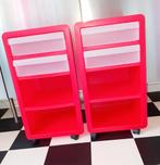 Ikea kastjes vintage design k.m.hagberg rood, Huis en Inrichting, Slaapkamer | Nachtkastjes, Ophalen, Kunststof, Minder dan 45 cm
