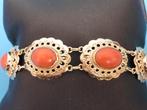 Gouden armband met bloedkoraal                           G21, Gebruikt, ., Ophalen of Verzenden, .