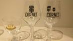 2 stuks cornet bierglazen, Verzamelen, Glas en Borrelglaasjes, Ophalen, Zo goed als nieuw, Bierglas