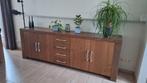 Eiken tafel  en salontafel + dressoir kast, Ophalen, Gebruikt, 4 tot 6 stoelen
