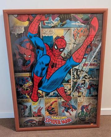 Spiderman Poster met Houten Lijst beschikbaar voor biedingen
