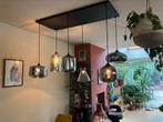Glazen bollen hanglamp 6 stuks smoke, Huis en Inrichting, Lampen | Hanglampen, Ophalen, Gebruikt, 50 tot 75 cm