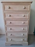 Massief grenen ladekast whitewash h109 x b64 x d53, Huis en Inrichting, Kasten | Ladekasten, Ophalen, 50 tot 100 cm, 3 of 4 laden