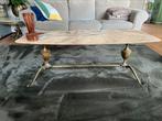 Vintage salontafel marmeren blad, Ophalen, 50 tot 100 cm, Zo goed als nieuw, Minder dan 50 cm
