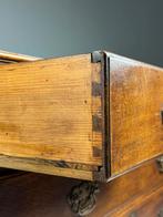 Engelse Ladekast ca. 1780, Ophalen, Eikenhout, 50 tot 100 cm, Zo goed als nieuw