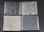 Stalen vloerkleed / tapijt ca. 36 x 32 cm laagpolig grof wol, Minder dan 50 cm, Grijs, Minder dan 50 cm, Ophalen of Verzenden