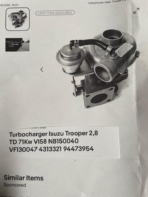 Nieuwe turbo charger ISUZU, Auto-onderdelen, Motor en Toebehoren, Ford, Nieuw, Ophalen