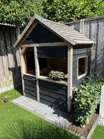 Houten Speelhuisje met puntdak en speelkeuken, Ophalen of Verzenden, Gebruikt, Hout