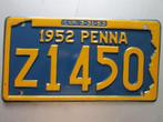Originele kentekenplaat USA, 1952, Ophalen of Verzenden, Gebruikt, Auto's