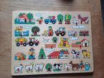 Mooie grote houten boerderij puzzel, Kinderen en Baby's, Speelgoed | Kinderpuzzels, 10 tot 50 stukjes, Gebruikt, Ophalen of Verzenden