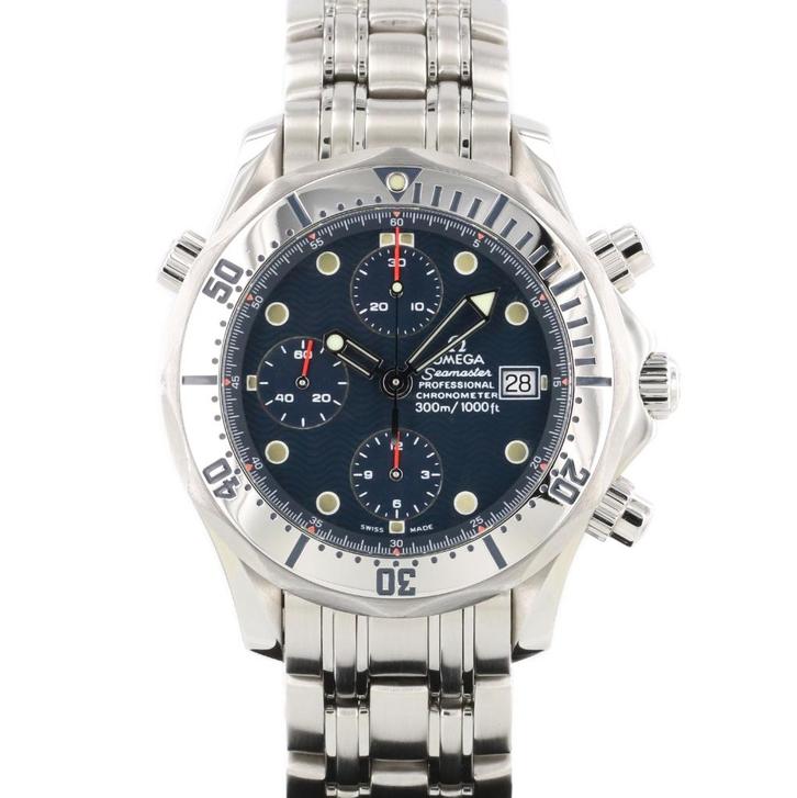 Omega Seamaster Chrono FULL SERVICE 41.5 (Zeer goed/ 1999), Sieraden, Tassen en Uiterlijk, Horloges | Heren, Zo goed als nieuw