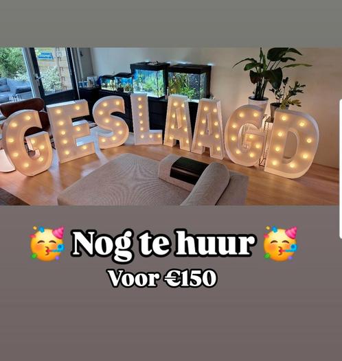 Lichtletters GESLAAGD te huur!, Hobby en Vrije tijd, Feestartikelen | Verhuur, Zo goed als nieuw, Ophalen