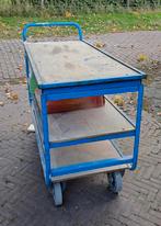 Magazijnkar met 3 plateau's, Doe-het-zelf en Verbouw, 100 liter of meer, Ophalen, Gebruikt, Transportkar