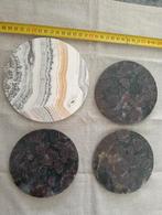 Edelsteen Schijven - Granaat & Calciet - Set van 4, Antiek en Kunst, Ophalen of Verzenden