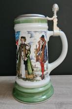 BMF bierpul met tinnen deksel en historische figuren, Ophalen of Verzenden, Gebruikt, Pul(len), Overige merken