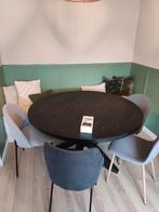 Eettafel rond zwart 1,30 m pronto, Huis en Inrichting, Ophalen, Gebruikt, Rond, Vier personen