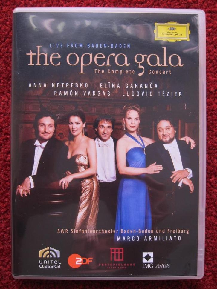 DVD The Opera Gala, Netrebko Garanča Vargas Tézier Armiliato, Cd's en Dvd's, Dvd's | Muziek en Concerten, Zo goed als nieuw, Muziek en Concerten