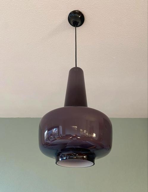 Vintage Fog & Morup Kreta hanglamp 70’s, Huis en Inrichting, Lampen | Hanglampen, Zo goed als nieuw, Minder dan 50 cm, Glas, Ophalen of Verzenden