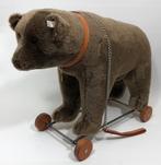 Steiff 400384 beer op wielen, groot!, Ophalen, Zo goed als nieuw, Stoffen beer, Steiff