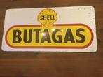 Butagas emaille bord. Antiek., Ophalen of Verzenden, Gebruikt, Reclamebord
