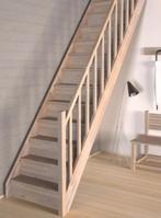 Houten trap (vurenhout) met leuning voor hoogte tot 280cm, Doe-het-zelf en Verbouw, Ladders en Trappen, Ophalen of Verzenden, Nieuw