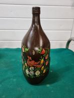 kruik fles beschilderd vintage, Ophalen of Verzenden