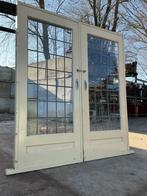 Set antieke schuif / en-suite deuren glas in lood 193x176cm., Antiek en Kunst, Ophalen