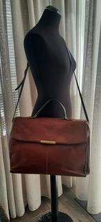 Leren vintage kantoortas Claudio Ferrici, Ophalen of Verzenden, Gebruikt, Bruin, Handtas