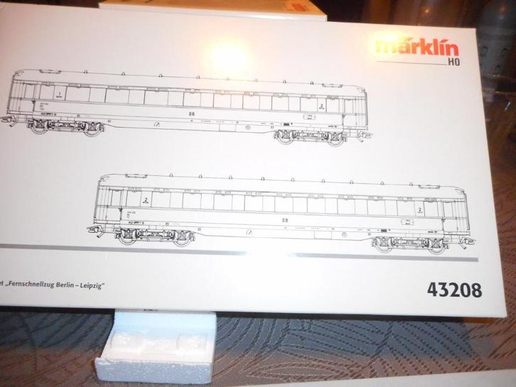 MARKLIN 43208 RIJTUIGEN SET BERLIJN LEIPZIG, Hobby en Vrije tijd, Modeltreinen | H0, Zo goed als nieuw, Wagon, Wisselstroom, Märklin
