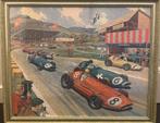 Vintage Raceauto Puzzel, Antiek en Kunst, Kunst | Schilderijen | Klassiek, Ophalen