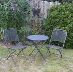 Bistro set met 2 stoelen en 1 tafel opklapbaar, Tuin en Terras, Overige materialen, Gebruikt, Tuinset, Eettafel