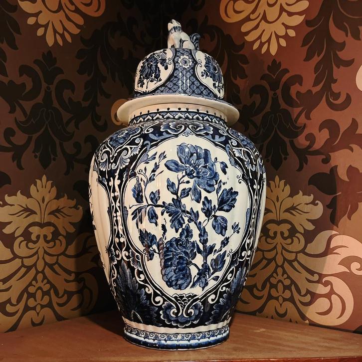 Delfst blauw vaas Royal Sphinx Maastricht, Antiek en Kunst, Antiek | Vazen, Ophalen
