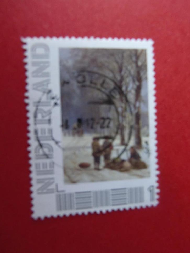 Persoonlijke zegel - Op de slee in het bos - gest., Postzegels en Munten, Postzegels | Nederland, Gestempeld, Na 1940, Verzenden