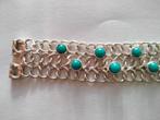 zeldzaam! sterling zilver armband met turquoise, Mexico, Sieraden, Tassen en Uiterlijk, Antieke sieraden, Met edelsteen, Armband