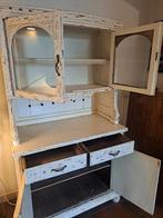 antieke kast, Ophalen, 100 tot 150 cm, Glas, Zo goed als nieuw
