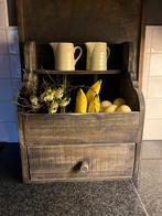 Houten gruttersbak vergrijsd sober,landelijk,keuken, Ophalen of Verzenden, X, X, X