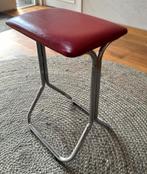Prachtige gave vintage kruk. Jaren 60. Chroom en skai., Huis en Inrichting, Krukjes, Ophalen of Verzenden, Zo goed als nieuw, Staal