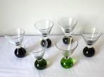 6 martini glazen, borrelglazen op bolvoet, Verzamelen, Ophalen of Verzenden, Zo goed als nieuw, Borrel- of Shotglas