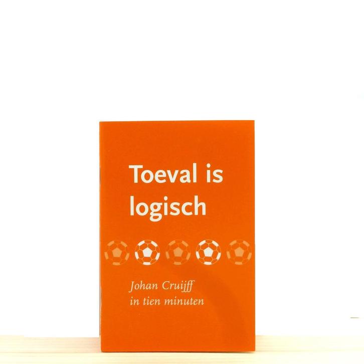 Toeval is logisch Johan Cruijff in tien minuten, Boeken, Sportboeken, Zo goed als nieuw, Balsport, Ophalen of Verzenden