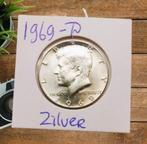 **  1969-D -  USA  -  Half Dollar Kennedy  -  ZILVER  **, Postzegels en Munten, Munten | Amerika, Verzenden, Noord-Amerika, Losse munt