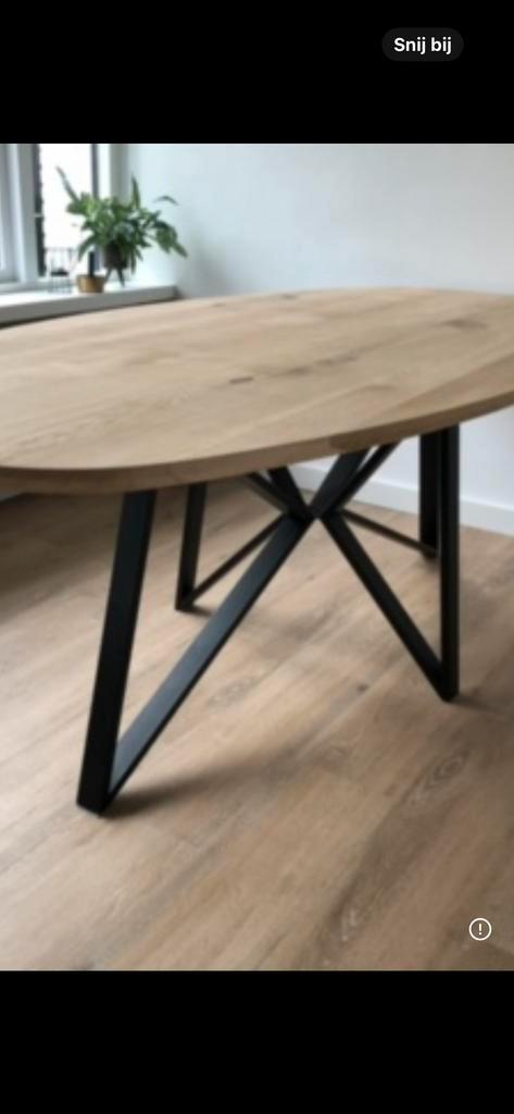 Stalen Tafelpoten/Onderstel Rond - Onbehandeld, Huis en Inrichting, Tafels | Eettafels, Nieuw, Minder dan 50 cm, tot twee personen