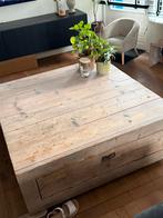 Steigerhout salontafel SNEL WEG, Huis en Inrichting, Tafels | Salontafels, Ophalen, Gebruikt, Vierkant, Minder dan 50 cm