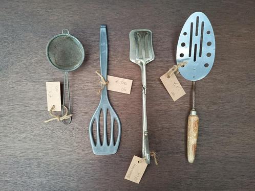 Oude spatels - oud zeefje - gebakstang, Antiek en Kunst, Curiosa en Brocante, Ophalen of Verzenden
