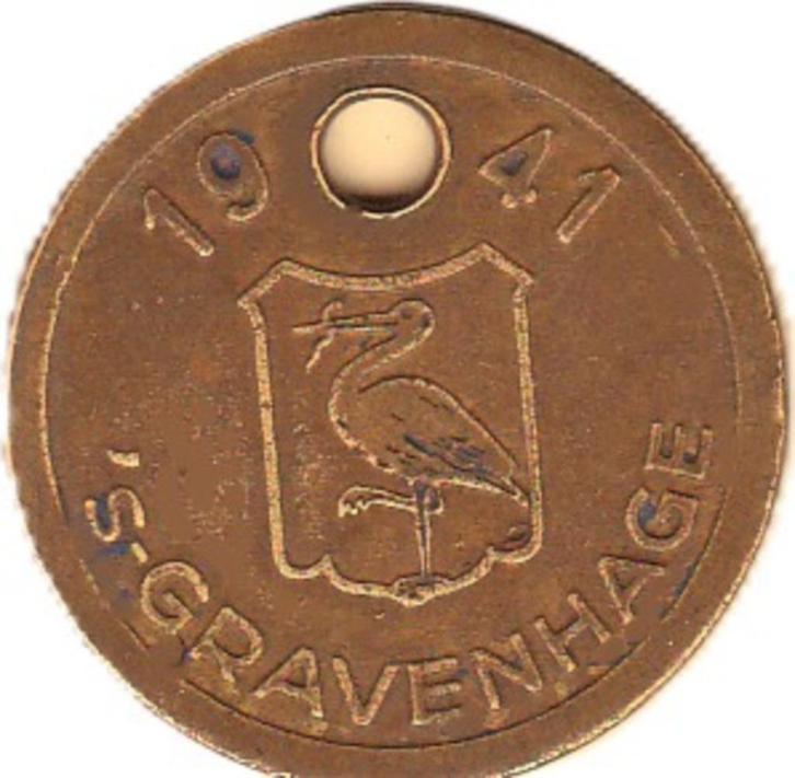 HONDENPENNING  `S GRAVENHAGE    1941, Postzegels en Munten, Penningen en Medailles, Overige materialen, Verzenden