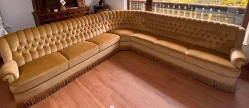 Hoekbank vintage retro franjes mohair velour groen seventies, Witgoed en Apparatuur, Strijkijzers en Strijkplanken, Zo goed als nieuw