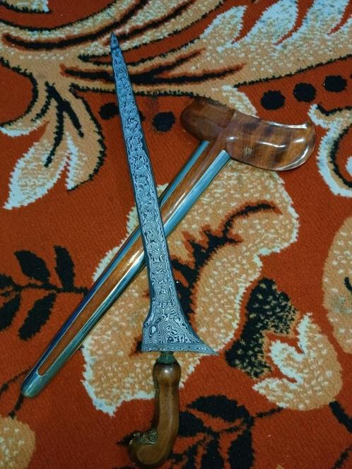 Antieke Keris Brojol Udan Mas Gayaman Surakarta Kris SUZ87, Antiek en Kunst, Kunst | Niet-Westerse kunst, Verzenden