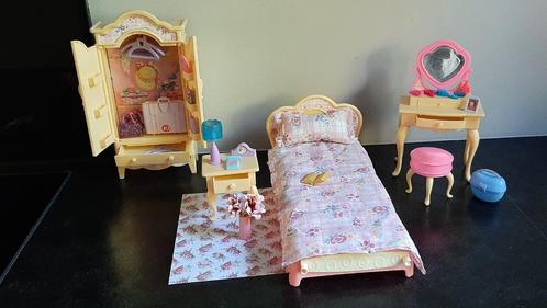 barbie vintage bed slaapkamer meubels 1996, Kinderen en Baby's, Speelgoed | Poppen, Gebruikt, Barbie, Ophalen of Verzenden